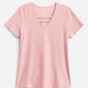 Market and Spruce V-neck knit in pink